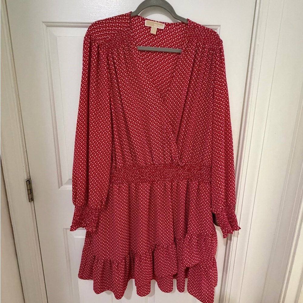 Faux Wrap Ruffle Dress